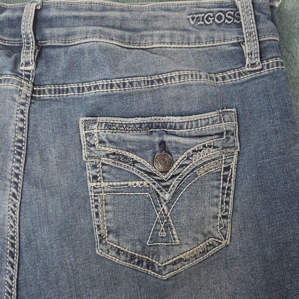 Vigoss Women's Bootleg Leg Jeans in Deep Blue - Picture 7 of 9